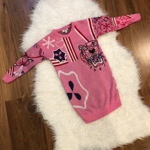 KENZO GIRL PINK KNITTED DRESS SIZE 7Y